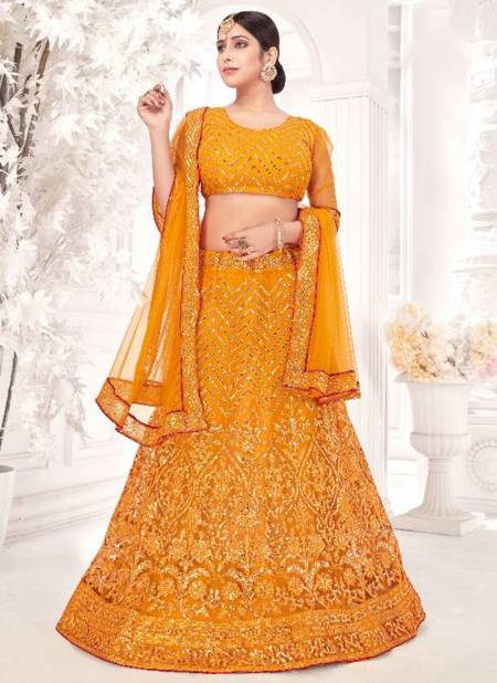 Orange Colour VARNI ZEEYA NOOR Wedding Wear Heavy New Lahenga Choli Collection 3003